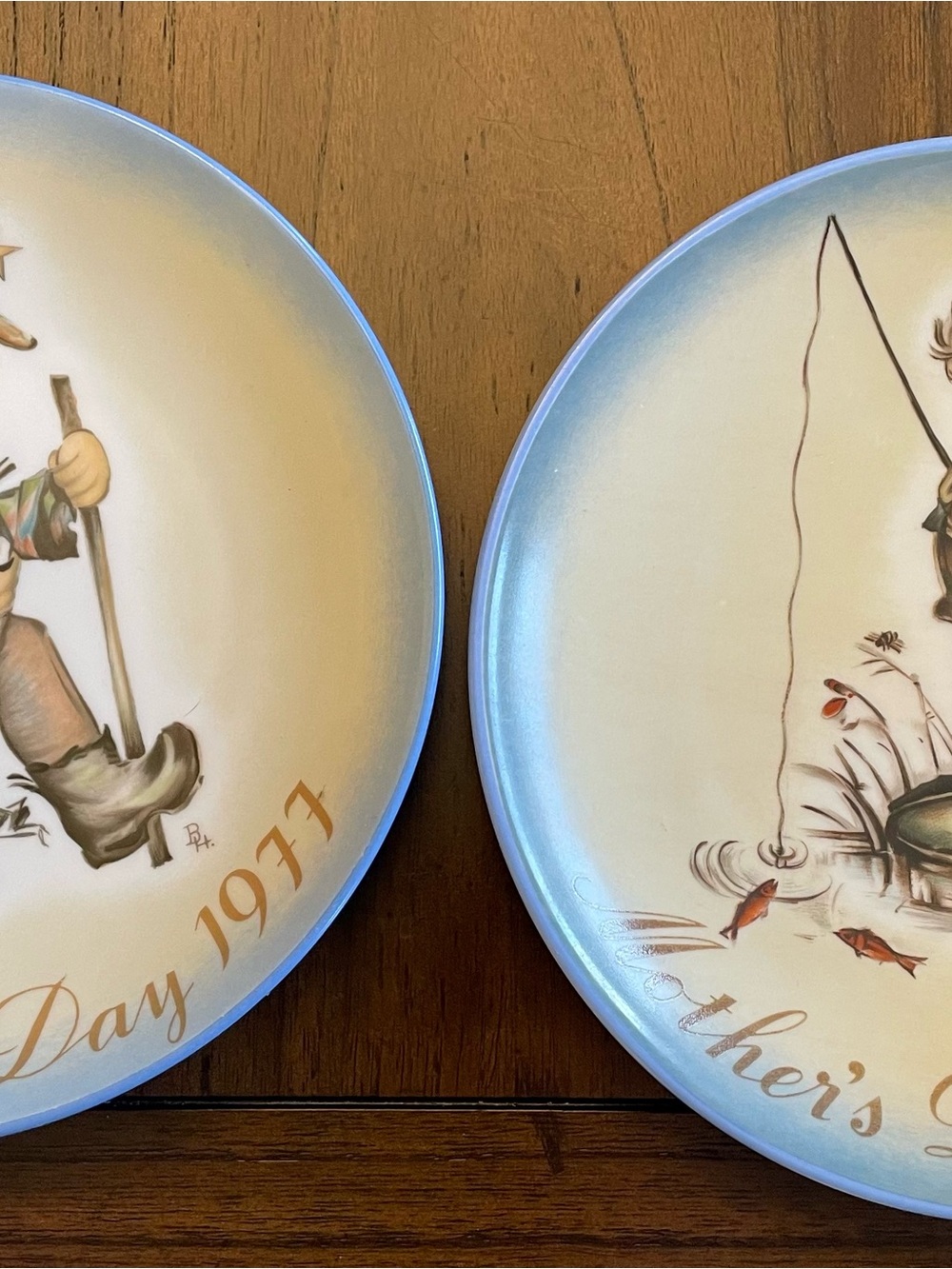Vintage Schmid Hummel Mother's Day Plates 1973 & 1977 - Lot of 2